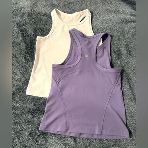 Lululemon Athletica Align Purple and White Racerback Tank